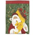 Recinto Cajun Santa Double Applique Garden Flag RE3458900